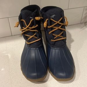 Sperry Navy Saltwater Quilted Duck Boot